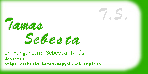 tamas sebesta business card