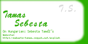 tamas sebesta business card